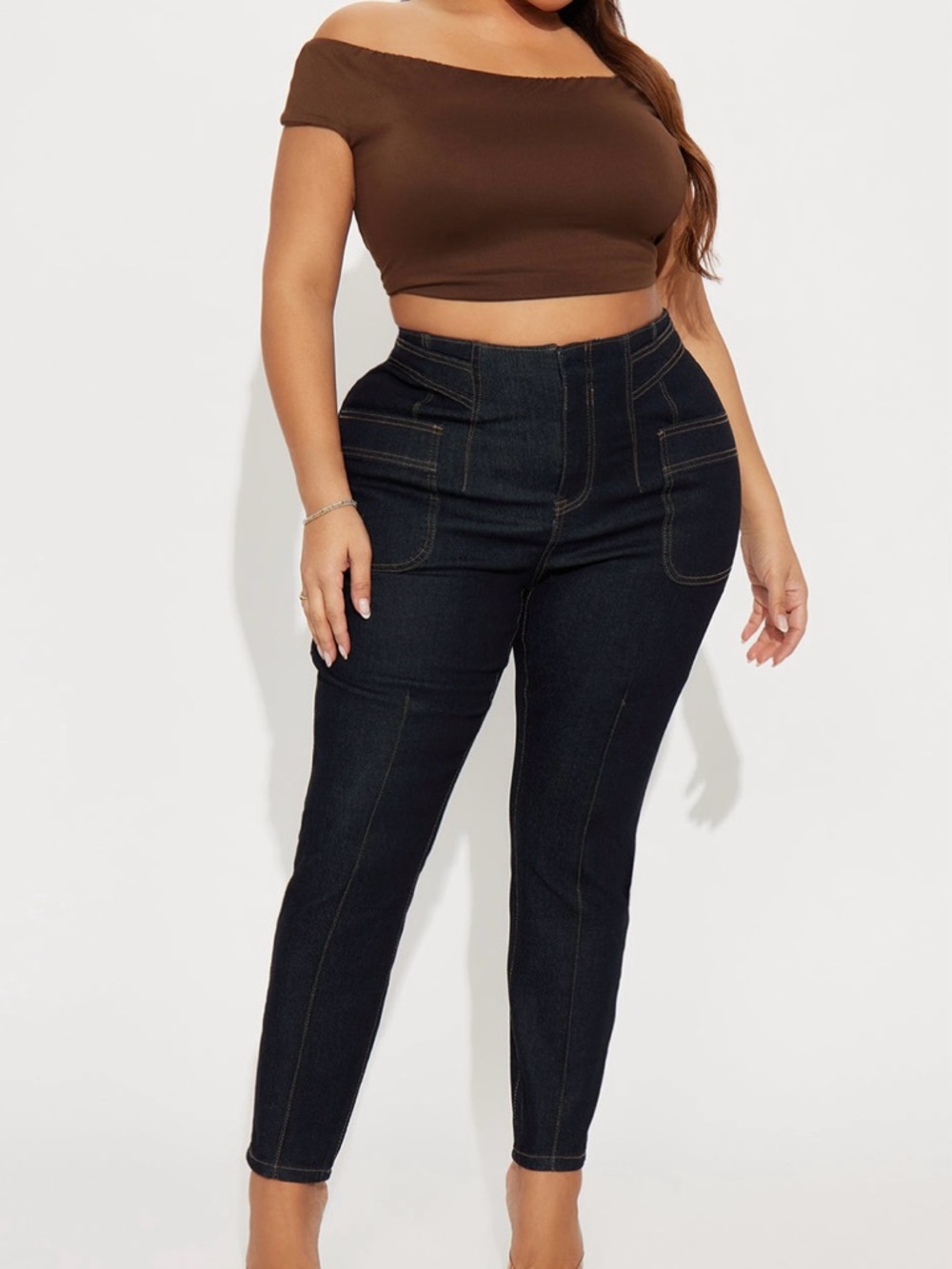 Fashion Nova High-Rise Dark Indigo Skinny Jeans